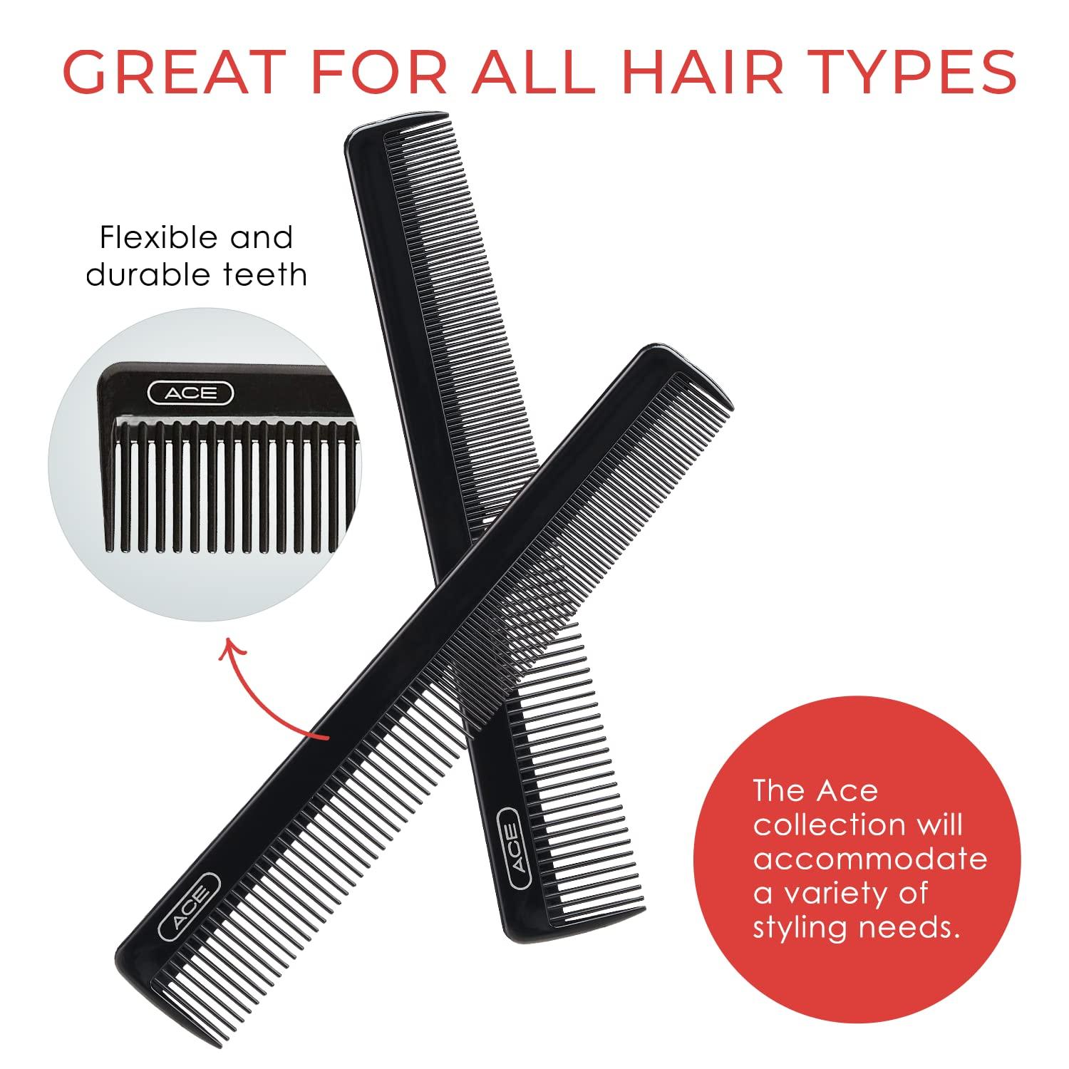 imageGOODY ACE ACE All Purpose Hair Comb  7 Inch Black  Great for All Hair Types  Fine Comb Teeth for Thin to Medium Hair61286 1 Count Pack of 17 Inch Pack of 3