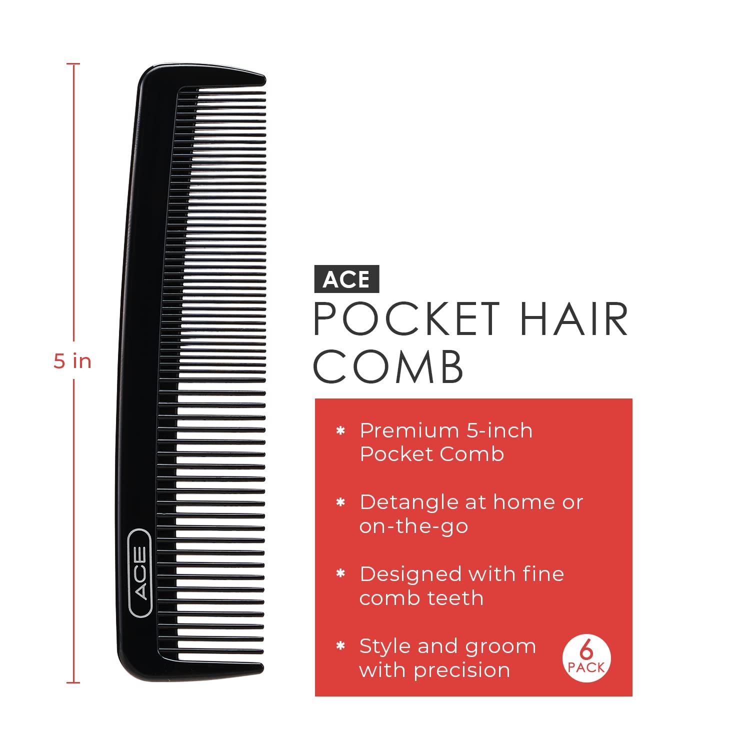 imageGOODY ACE Hair Comb5Inch Fine Tooth Pocket CombBlack