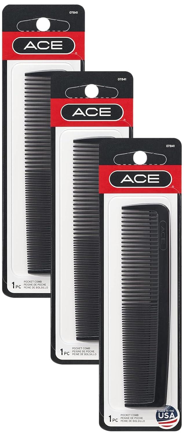 imageGOODY ACE Hair Comb5Inch Fine Tooth Pocket CombBlackBlack