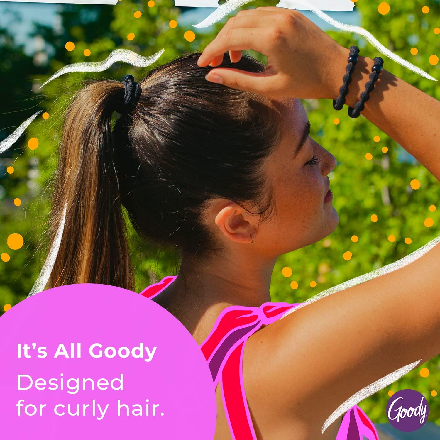 imageGOODY Total Texture Detangling Handle Comb Wide Spaced Teeth Preserve Curl Definition PainFree Hair Accessories for Women ampamp Girls Durable for Everyday and Professional Use Black