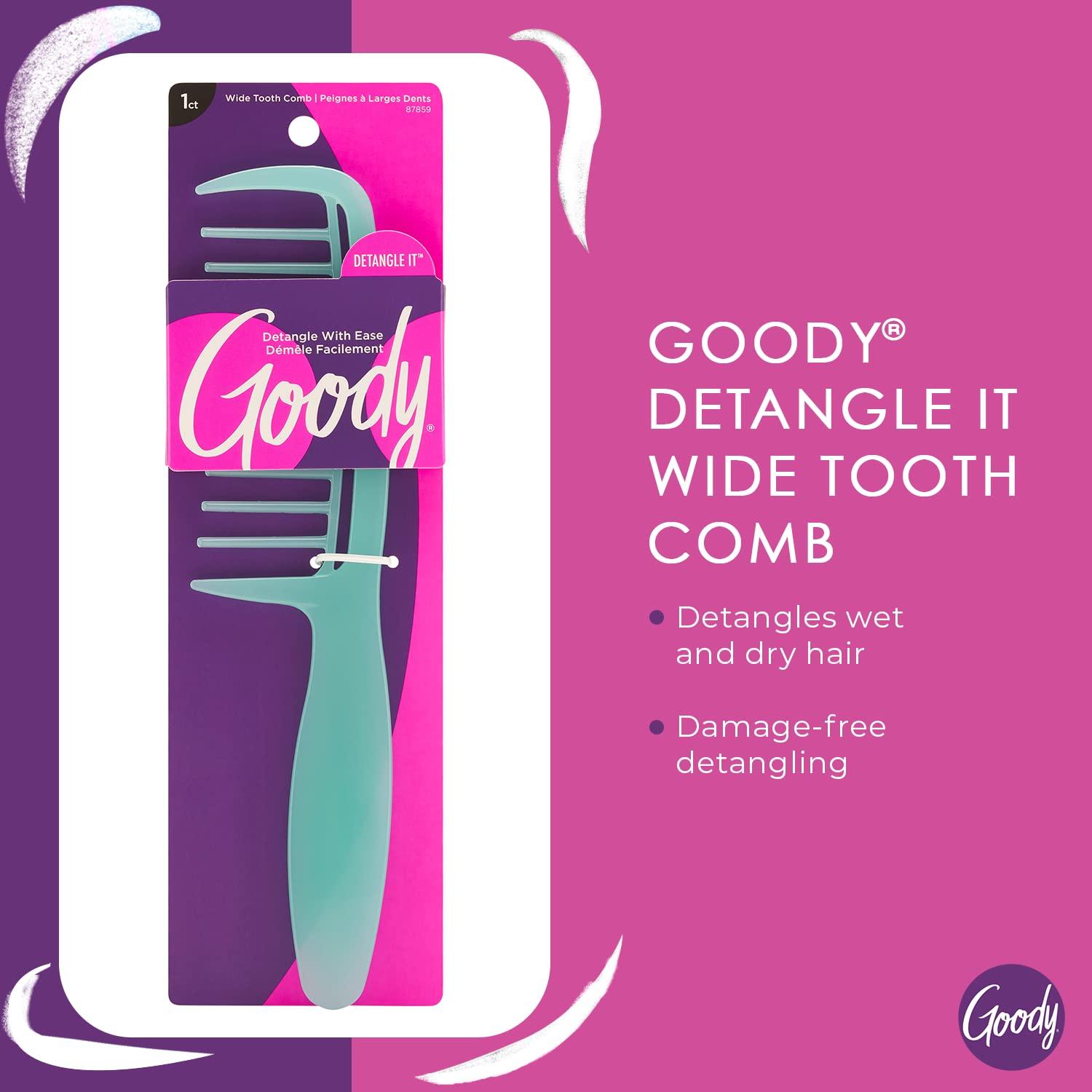 imageGoody Detangle It Oval Hair Brush Detangler with Fine Flexible Bristles Use as a Detangling or Styling Brush Tackles Tangles ampamp Knots All Hair Types BrownGreyDetangler Comb