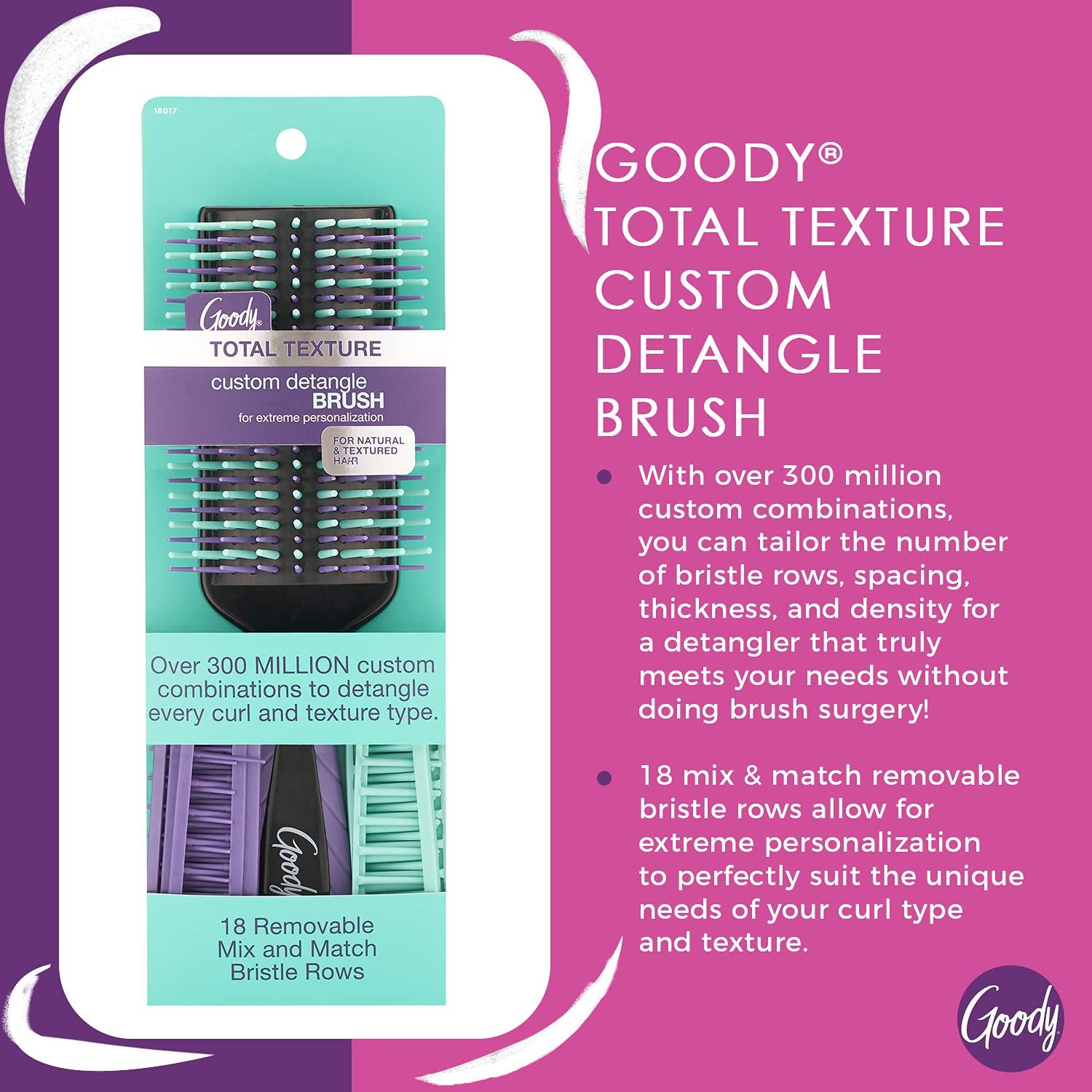 imageGoody Total Texture Customizable Brush  Detangller Brush with 18 Mix and Match Removable Bristle Rows for Extreme Personalization  Thick and Thin Bristles For All Hair Types