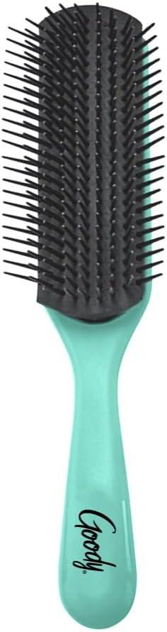 imageGoody Total Texture Detangler Brush Firm Bristles Smoothens Frizz Ergonomic Design Use as a Detangling or Styling Brush for Textured Hair Vibrant Turquoise1 Count Pack of 2