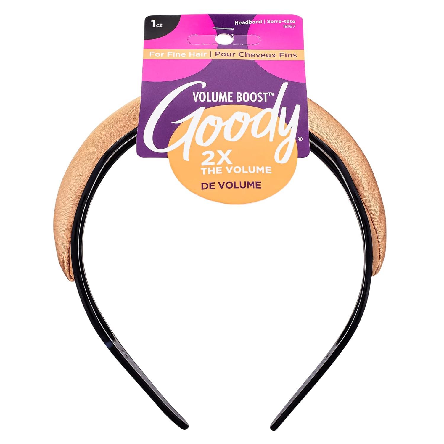imageGoody Volume Boost Headband for Fine Hair  1 Count Brunette  Ouchless PainFree Hair Accessories for Women Men Boys ampamp Girls  Perfect for Long Lasting Braids Ponytails ampamp More