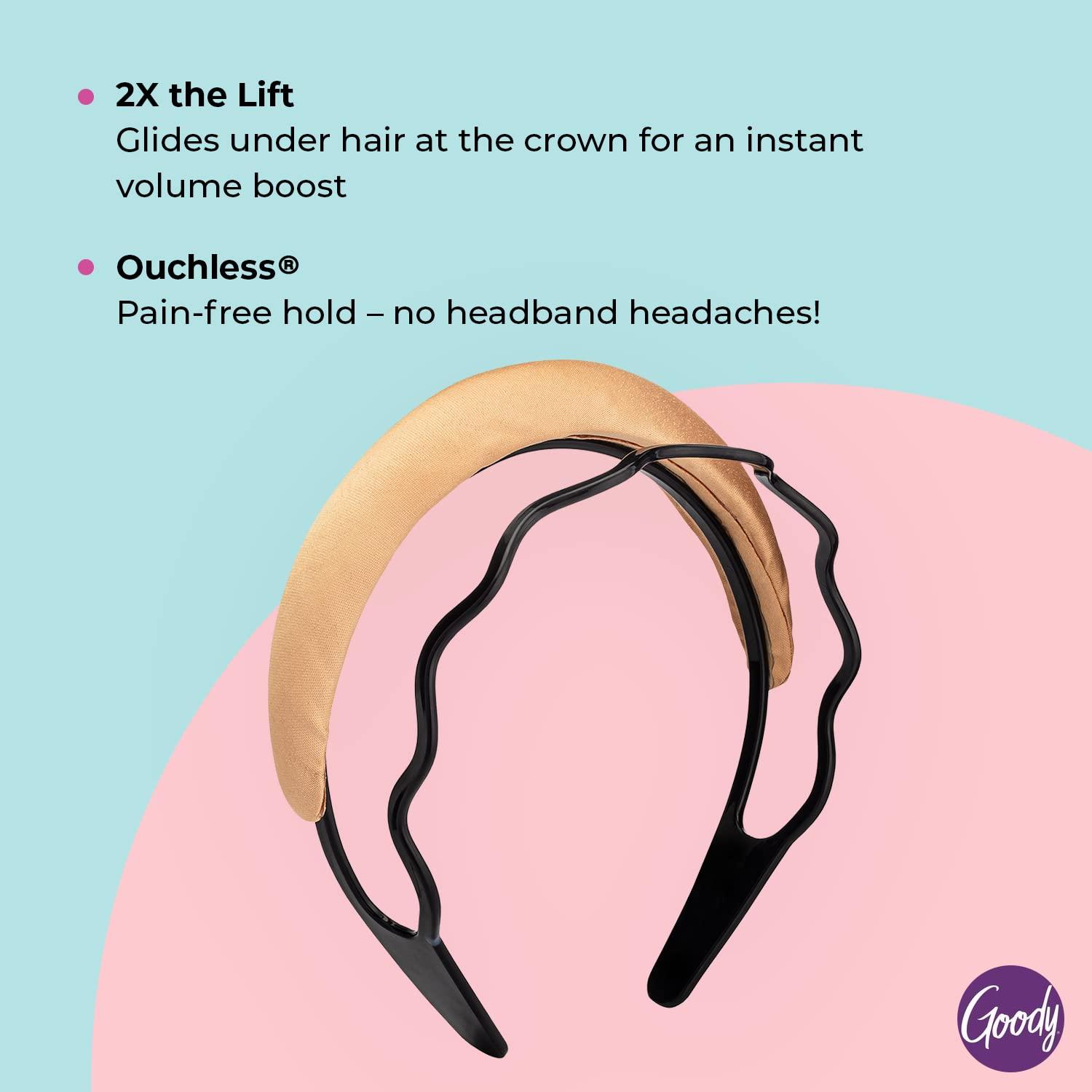 imageGoody Volume Boost Headband for Fine Hair  1 Count Brunette  Ouchless PainFree Hair Accessories for Women Men Boys ampamp Girls  Perfect for Long Lasting Braids Ponytails ampamp More