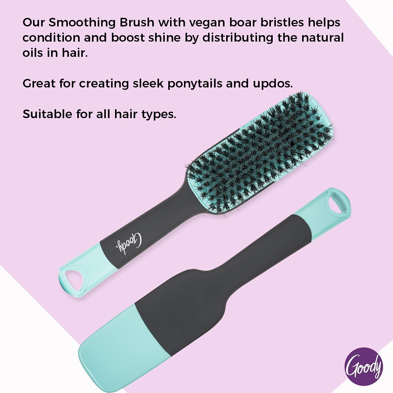imageGoody x Total Texture Smoothing Brush  Vegan Boar Bristles Help Condition and Smooths Hair Cuticles for Enhanced Shine Shine  For Natural and Textured Hair  NonSlip Grip