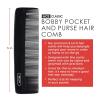 imageGoody Ace Classic Bobby Pocket and Purse Comb  5 Inch Black Durable ampamp Flexible Teeth Suitable for All Hair Types Fine Comb Teeth for Thin to Medium Hair5 Inch Pack of 2