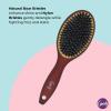 imageGoody Ceramic Hair Brush Oval Cushion  Natural Boar and Nylon Bristle Mix to Enhance Shine ampamp Smooth Hair Fights Frizz and Static  Premium Wood Design is PainFree for All Hair Types