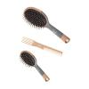 imageGoody Detangle It Hair Brushes Set  Large Oval Paddle Brush  Detangling Comb  Mini Brush Suitable for Detangling ampamp Styling Pick Comb for Tangles OntheGo For Wet or Dry Hair BrownGrey