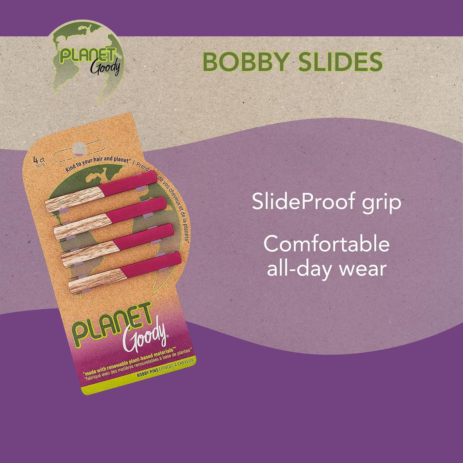 imageGOODY Planet Bobby Pins  4 Count Blue  Slideproof Bobbies to Style With Ease  Hair Accessories for Men Women Boys ampamp Girls  For All Hair Types  Made with Recycled OceanBound PlasticMAROON