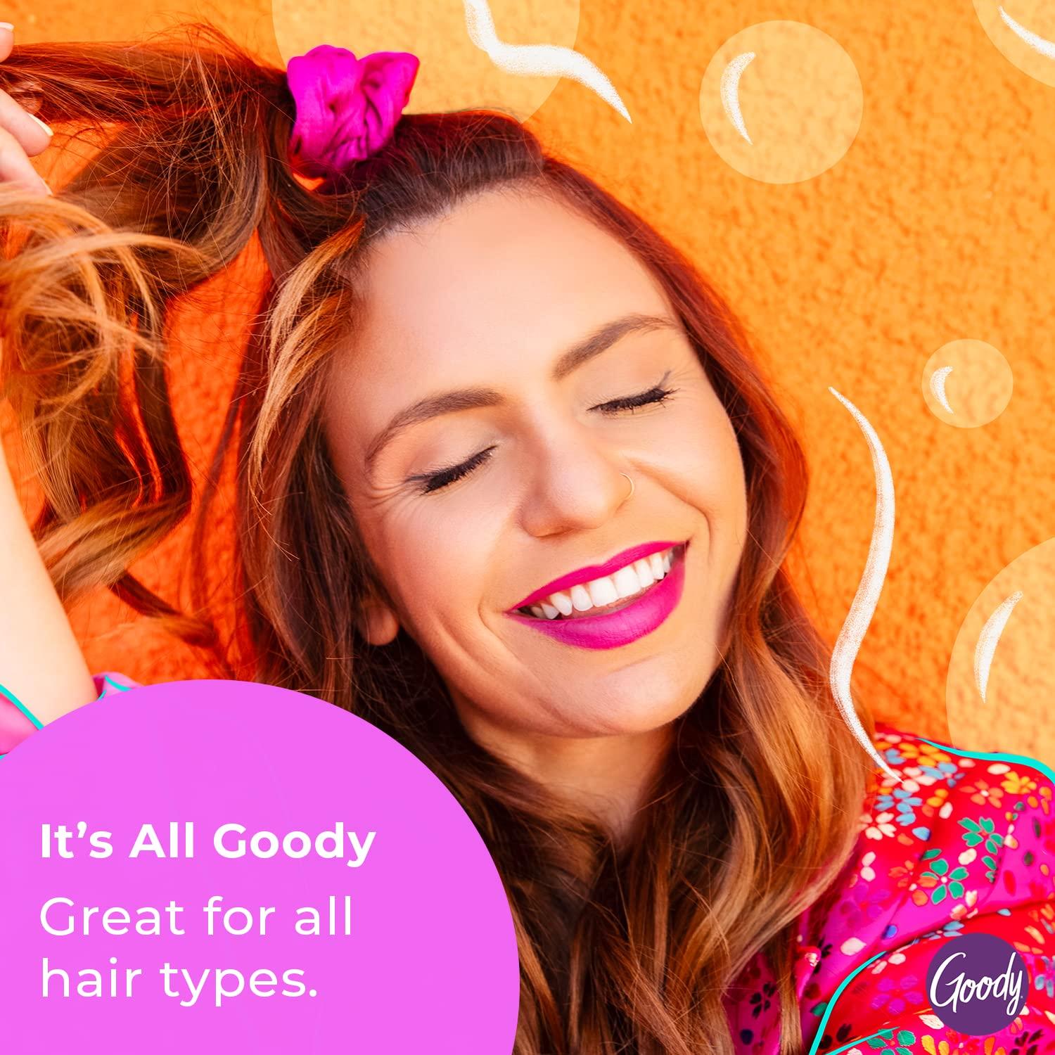imageGoody Mini Styling Brush with Rubber Base  Detangler Brush For Quick TouchUps Throughout The Day for All Hair Types  PainFree Hair Accessories for Women Men Boys and Girls