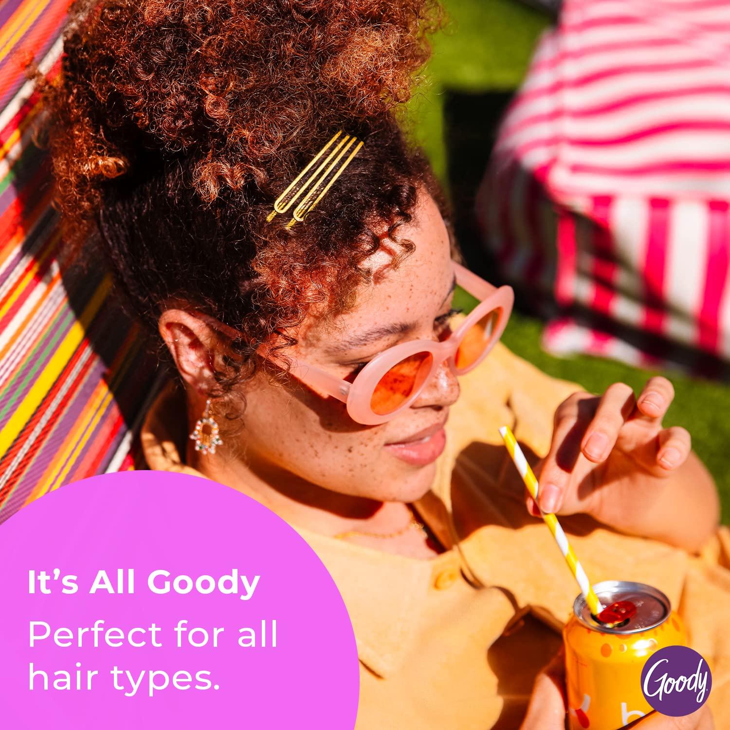 imageGoody Styling Hair Bobby Pins  100 Count Black  Slideproof and LockIn Place  Suitable for All Hair Types  PainFree Hair Accessories for Women and Girls  All Day Comfort