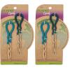 imageGOODY Planet French Hair Pins  2 Ct Green ampamp Blue Soft ampamp Strong Bamboo Fabric Comfortable AllDay Wear PainFree Styling Accessories for Women Men Boys ampamp Girls All Hair TypesFrench Hair Pins 2 Ct GreenBlue