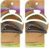 imageGOODY Planet SlideProof Claw Clips 2ct Black and CreamBlack