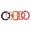 imageGoody Dentless Spiral Hair Ties Hair Coils  5 Ct Warm Tones Phone Cord Hair Ties Secure Hold Jelly Bands for All Occasions Hair Accessories for Women ampamp Men For MediumThick Hair