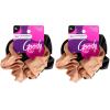 imageGoody Ouchless Forever Satin Scrunchies 2 Ct Brown ampamp Black 3X Stronger DamageFree Hold Hair Scrunchies 16 Strand Inner Core Styling Accessories for Women ampamp Men For MediumThick HairSatin Neutral