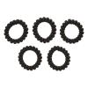imageGoody Planet Elastic Hair Coils  5 Count Mixed Pack  Medium to Thick Hair Accessories for Women and GirlsCoils 5 Ct Black  Thick Hair
