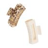 imageGoody SlideProof Rectangular Large Claw Clips  2 Ct Warm Tones Secure Grip Hair Styling Accessories for Women ampamp Men Claw Clips for Thick HairCreamTort Rectangle Claw