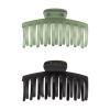 imageGoody SlideProof Rectangular Large Claw Clips  2 Ct Warm Tones Secure Grip Hair Styling Accessories for Women ampamp Men Claw Clips for Thick HairGreenBlack Large Claw