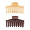imageGoody SlideProof Rectangular Large Claw Clips  2 Ct Warm Tones Secure Grip Hair Styling Accessories for Women ampamp Men Claw Clips for Thick HairPeachBrown Large Claw