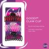 imageGoody SlideProof Rectangular Large Claw Clips  2 Ct Warm Tones Secure Grip Hair Styling Accessories for Women ampamp Men Claw Clips for Thick HairTortClearBlack Large Claw