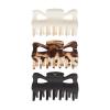 imageGoody SlideProof Rectangular Large Claw Clips  2 Ct Warm Tones Secure Grip Hair Styling Accessories for Women ampamp Men Claw Clips for Thick HairTortCreamBlack Large Claw