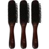 imageGoody Smooth and Sleek Wood Styling Brush with Natural Boar Bristles Flyaway Free Finish For All Hair Types Brown 1CT