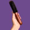 imageGoody Smooth and Sleek Wood Styling Brush with Natural Boar Bristles Flyaway Free Finish For All Hair Types Brown 1CT