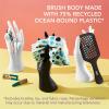 imagePlanet Goody Ocean Rescue Vented Paddle Brush  Black Detangling Brush for All Hair Types Flexible Bristles Ouchless Design Speeds Up Drying Ideal for Wet or Dry Hair ampamp StylingBlack