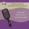 imagePlanet Goody Ocean Rescue Vented Paddle Brush  Black Detangling Brush for All Hair Types Flexible Bristles Ouchless Design Speeds Up Drying Ideal for Wet or Dry Hair ampamp StylingBlack