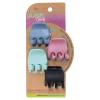 imagePlanet Goody PlantBased Heritage Claw Clips Medium Extra Strong Bright Colors Pink Periwinkle Green And Black 4 CountMedium Claw Clips 4 Ct Bright