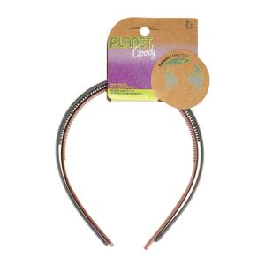 imageGOODY Planet Classic SlideProof Headbands 2ct Oatmeal and NavyBlack and Rust