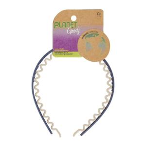 imageGOODY Planet Classic SlideProof Headbands 2ct Oatmeal and NavyOatmeal and Navy