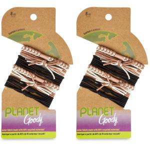 imageGOODY Planet Ouchless Bracelet Elastics 8ct BlackCream and Blush8 Count Pack of 2