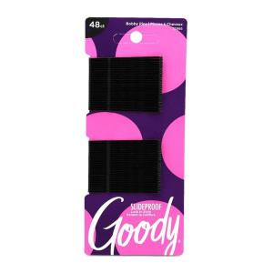 imageGoody Metallic Bobby Pins  50 Count Black  2 Inch Pins for Secure and Painless Hairstyling on All Hair TypesBlack