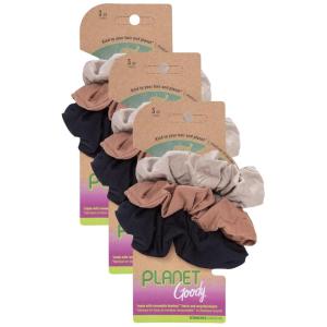 imageGoody Planet Goody Ouchless Hair Scrunchie  3 Count Assorted Camilla Stripe  Hair Accessories for Women and GirlsScrunchie 3 Ct Neutral