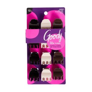 imageGoody SlideProof Mini Claw Clips  12 Ct Neutral Tones Secure Grip Hair Styling Accessories for Women ampamp Men All Hair TypesAssorted Neutral