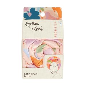 imageGoody X Sophia Yeshi Ouchless Satin Lined Hair Turban ReadytoWear Wrap Vibrant UltraSoft Satin Lining Easily Washable Wrap For All Hair Types