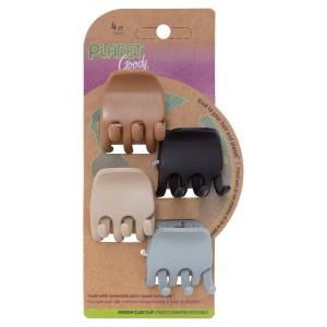 imagePlanet Goody PlantBased Heritage Claw Clips Medium Extra Strong Bright Colors Pink Periwinkle Green And Black 4 CountMedium Claw Clips 4 Ct Neutral