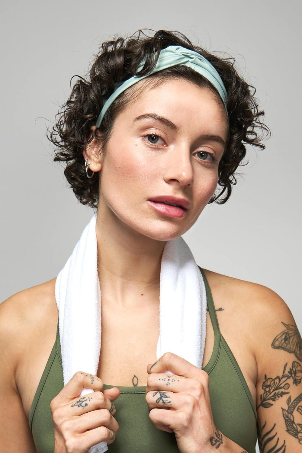 imageGoody Sport Lycra Head Wrap  1Ct Green QuickDry Headbands for Women ampamp Men Versatile Hair Accessories with SportLevel Grip All Hair Types