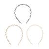 imageGOODY Ouchless ZigZag Womens Headbands  3 Ct Warm Tones DamageFree Hold AllDay Comfort Headbands for Women ampamp Men Everyday Hair Accessories For All Occasions For Thick Hair1 Count Pack of 3