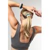 imageGoody Sport Ouchless Thin Scrunchies  4 Ct Gray ampamp Black SportLevel Grip for Workouts SweatWicking No Damage Hair Ties All Hair TypesGray Black