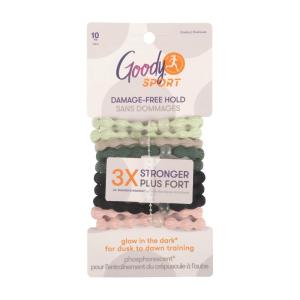 imageGoody Sport Forever Glow in the Dark Elastic Hair Ties  10 Ct 5 Assorted Colors No Damage 3X Stronger SportLevel Grip All Hair Types