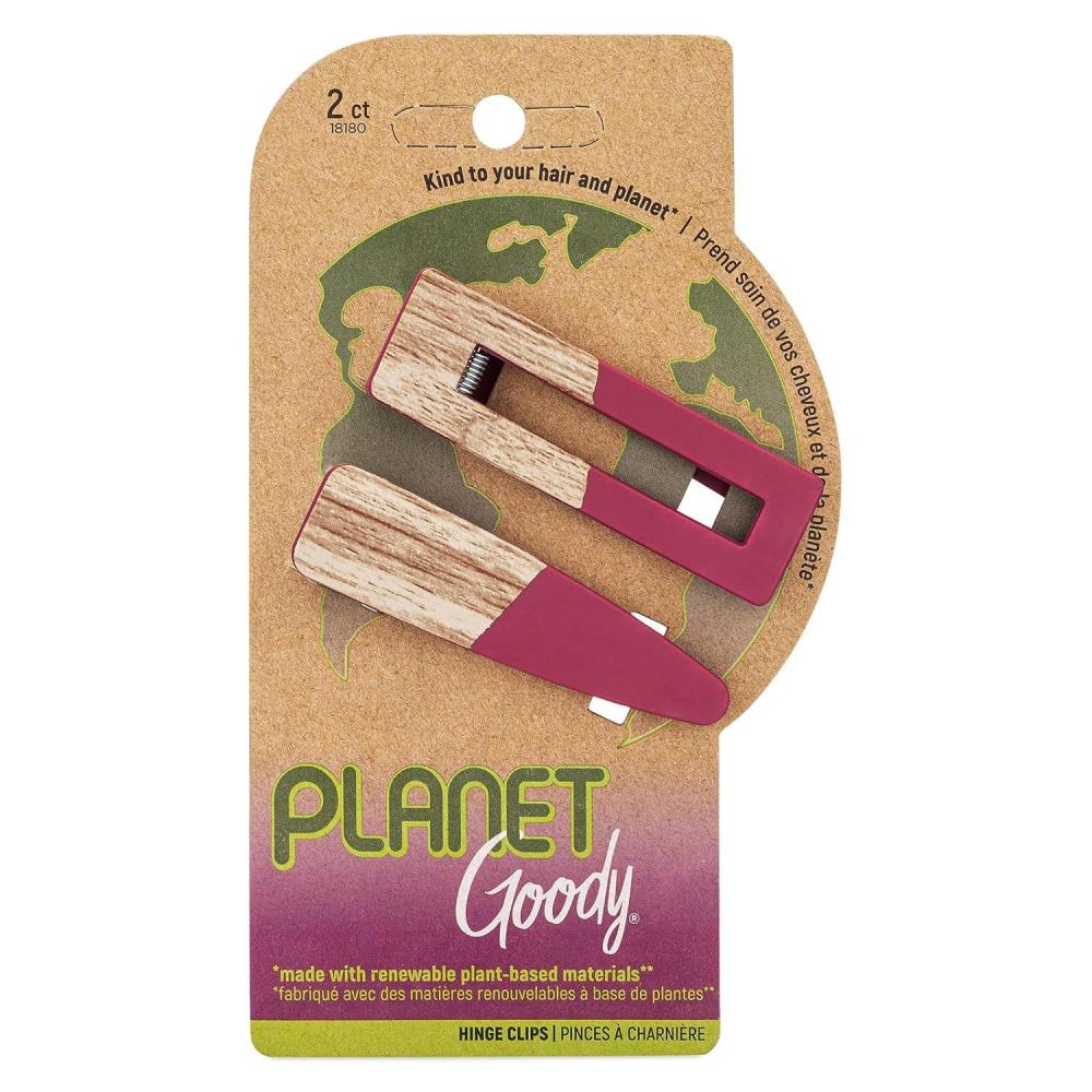 imageGOODY Planet Hinge Hair Clips  2 CountMaroon  Slideproof Grip to Style With Ease  Hair Accessories for MenWomenBoys ampamp Girls  For All Hair Types  Made with Plant Based Materials