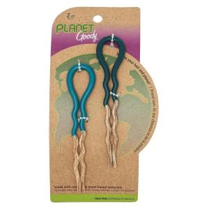 imageGOODY Planet French Hair Pins  2 Ct Green ampamp Blue Soft ampamp Strong Bamboo Fabric Comfortable AllDay Wear PainFree Styling Accessories for Women Men Boys ampamp Girls All Hair TypesFrench Hair Pins 2 Ct GreenBlue