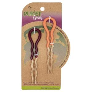 imageGOODY Planet French Hair Pins  2 Ct Green ampamp Blue Soft ampamp Strong Bamboo Fabric Comfortable AllDay Wear PainFree Styling Accessories for Women Men Boys ampamp Girls All Hair TypesFrench Hair Pins 2 Ct PeachMaroon