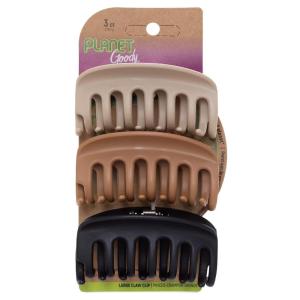 imageGOODY Planet Sustainable Round Claw Clips Assorted Colors Colors may vary 3 Counts Pack of 1  PainFree Hair Accessories for Women Men Boys and GirlsNEUTRAL