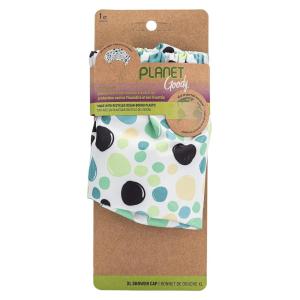 imageGOODY Planet XL Shower Cap1 Count  Green Dots  Protect Your Hairstyle While Remaining Comfortable  Hair Accessories for MenWomenBoysampamp Girls  Made with Recycled OceanBound Plastic