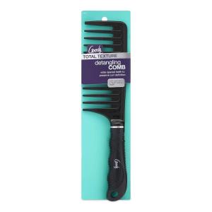 imageGOODY Total Texture Detangling Handle Comb Wide Spaced Teeth Preserve Curl Definition PainFree Hair Accessories for Women ampamp Girls Durable for Everyday and Professional Use Black