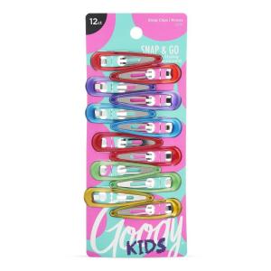 imageGoody Kids Contour Snap Clips  12 Count Assorted Colors  Just Snap Into Place  Suitable for All Hair Types  PainFree Hair Accessories for Women and Girls  All Day Comfort